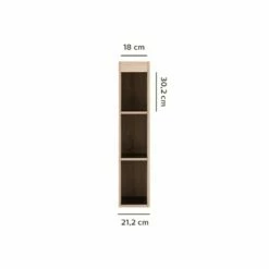 BALME - Tête De Lit En Bois Avec Rangement - Effet Chêne Clair L165cm -Doublures De Lit Soldes 2024 BALME 26774893 C 2