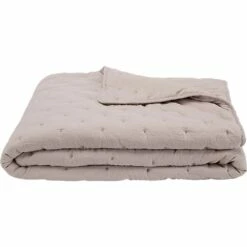 BADOUR - Couvre-lit Effet Capitonné- Beige Alpilles 180x230cm