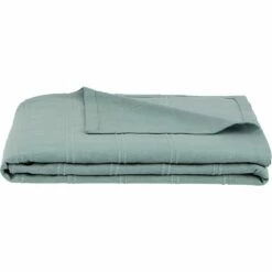 BELCODENE - Couvre-lit Tissé En Coton - Bleu Calaluna 180x230cm