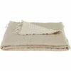 KHANTA - Couvre-lit En Coton Frangé - Beige 230x250cm