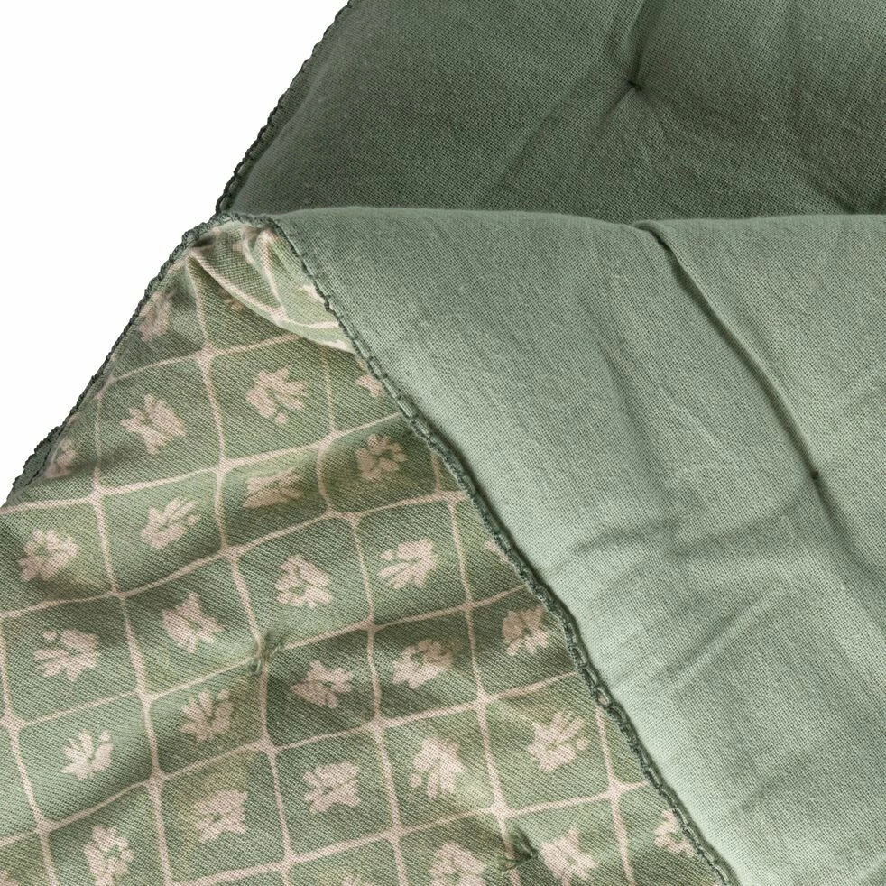 PIASTRE - Couvre Lit Finition Croquet En Coton 220x240cm - Vert 5 PIASTRE - Couvre Lit Finition Croquet En Coton 220x240cm - Vert – Image 3