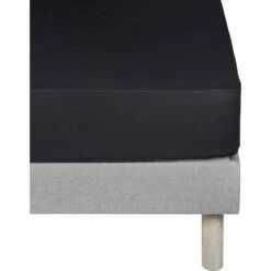 CALANQUES - Drap Housse En Coton - Gris Calabrun 160x200cm B25cm