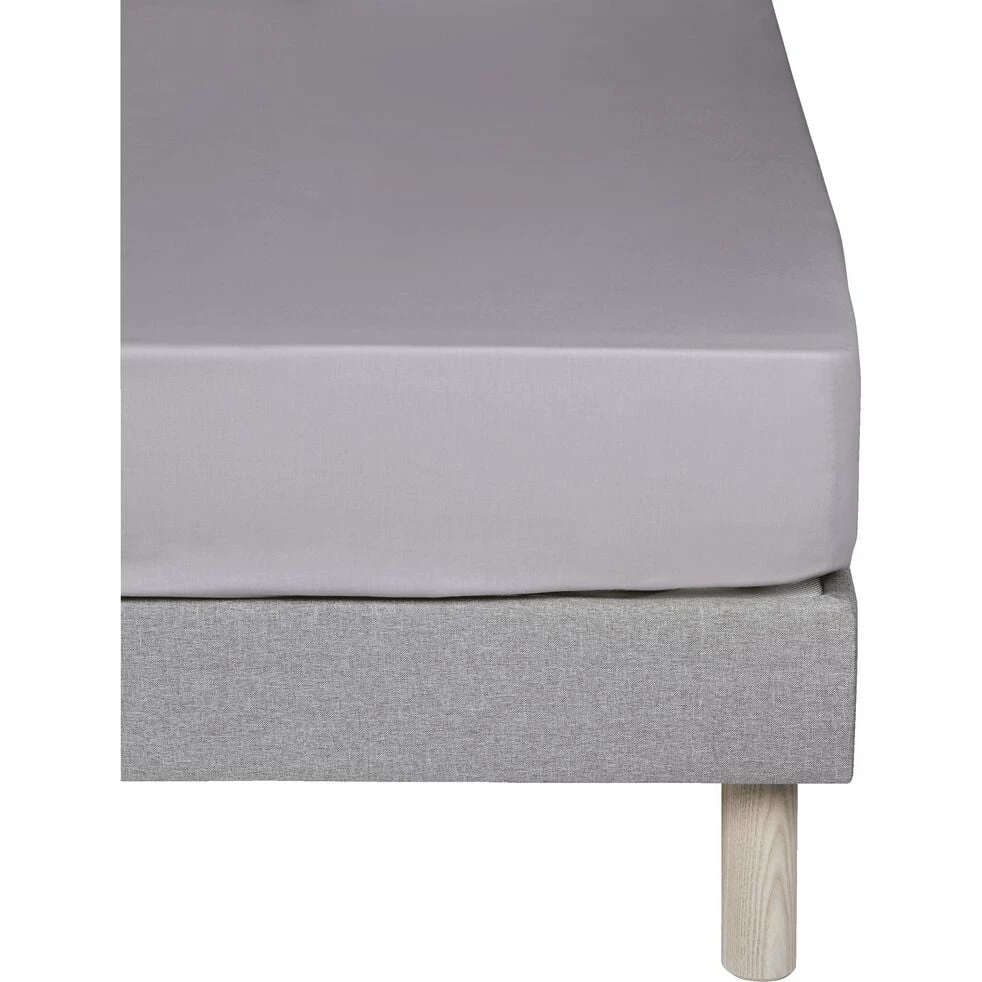 CALANQUES - Drap Housse En Coton - Gris Restanque 90x200cm B25cm 3 CALANQUES - Drap Housse En Coton - Gris Restanque 90x200cm B25cm