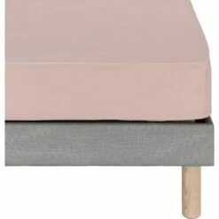 CALANQUES - Drap Housse En Coton - Rose Rosa 160x200cm B25cm