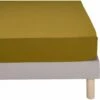 FLORE - Drap Housse En Percale De Coton - Jaune Alep 140x200cm B30cm -Doublures De Lit Soldes 2024 DRAP HOUSSE FLORE 27491225 F 1