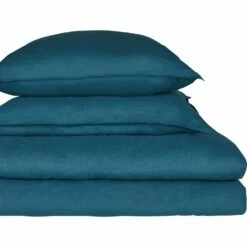 VENCE - Drap Housse En Lin - Bleu Figuerolles 160x200cm B28cm -Doublures De Lit Soldes 2024 DRAP HOUSSE VENCE 26545004 D 2