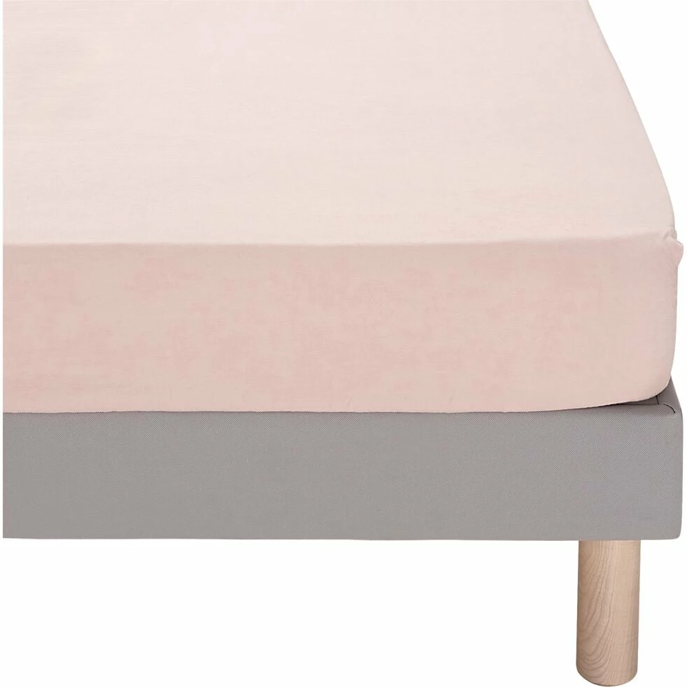 VENCE - Drap Housse En Lin Lavé - Rose Rosa 160x200cm B28cm 3 VENCE - Drap Housse En Lin Lavé - Rose Rosa 160x200cm B28cm