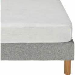 BALETI - Drap Housse En Double Gaze De Coton 140x200cm - Bonnet 30cm Blanc