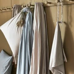 CALANQUES - Drap Housse En Coton - Bleu Calaluna 140x200cm B25cm -Doublures De Lit Soldes 2024 Drap housse CALANQUES 27099902 A 1