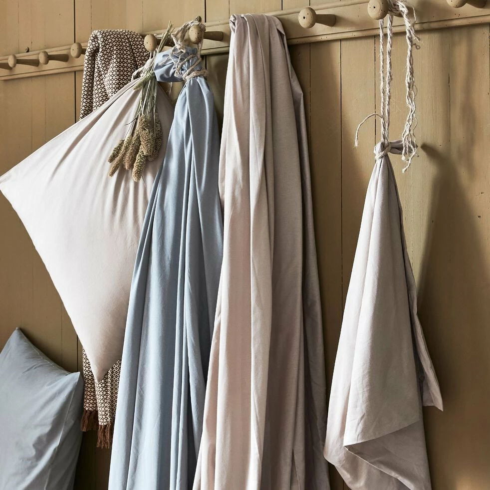 CALANQUES - Drap Housse En Coton - Bleu Calaluna 140x200cm B30cm 4 CALANQUES - Drap Housse En Coton - Bleu Calaluna 140x200cm B30cm – Image 2