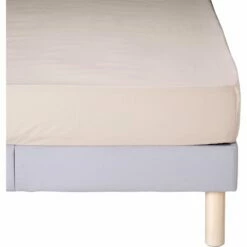 CALANQUES - Drap Housse En Coton - Beige Alpilles 140x200cm B25cm
