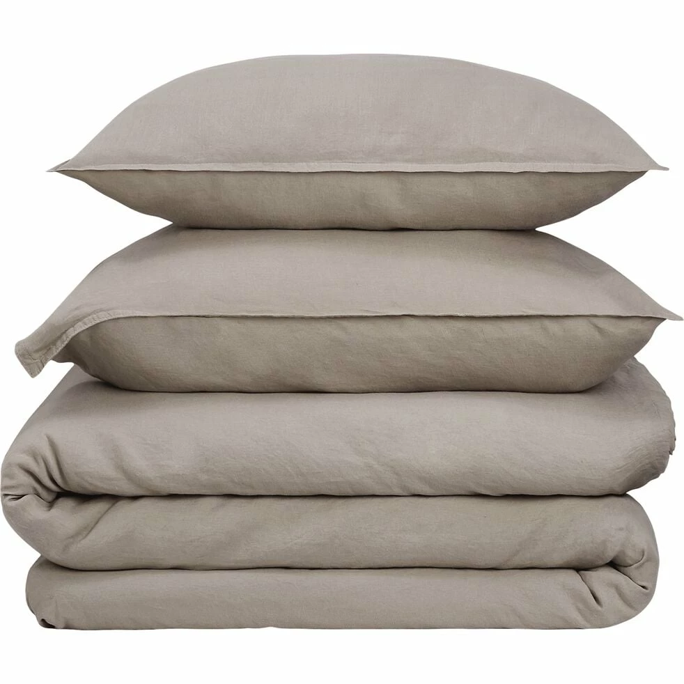 VENCE - Drap Housse En Lin Lavé - Beige 140x200cm B28cm 5 VENCE - Drap Housse En Lin Lavé - Beige 140x200cm B28cm – Image 3