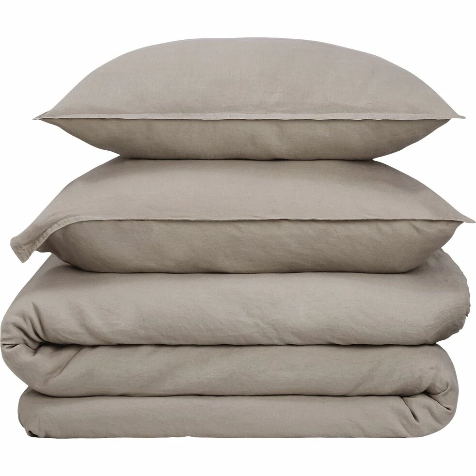 VENCE - Drap Housse En Lin Lavé - Beige 160x200cm B28cm 4 VENCE - Drap Housse En Lin Lavé - Beige 160x200cm B28cm – Image 2