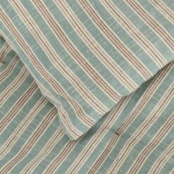 VERGA - Édredon à Rayures En Coton - Bleu 100x180cm -Doublures De Lit Soldes 2024 EDREDON VERGA 27353288 Z 2