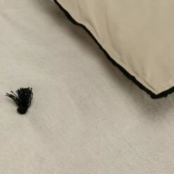 ELINA - Édredon En Lin Et Coton Piquage Pompons Double Faces - Blanc écru 100x180cm -Doublures De Lit Soldes 2024 Edredon ELINA 26967080 Z 2