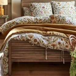 ELINA - Édredon En Lin Et Coton Piquage Pompons Double Faces - Jaune Alep 100x180cm -Doublures De Lit Soldes 2024 Edredon ELINA 27333693 A 1