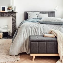 ESCAIO - Linge De Lit En Coton - Motifs Géométriques -Doublures De Lit Soldes 2024 HOUSSE DE COUETTE ESCAIO 27311554 A 1