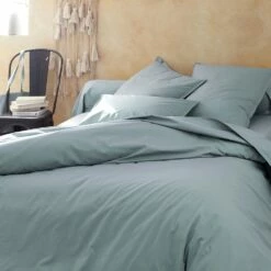 FLORE - Housse De Couette En Percale De Coton - Bleu Calaluna 240x220cm -Doublures De Lit Soldes 2024 HOUSSE DE COUETTE FLORE 27389782 A 1 1