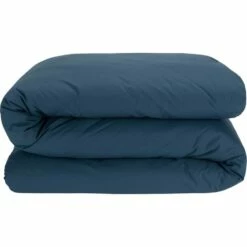 FLORE - Housse De Couette En Percale De Coton - Bleu Figuerolles 240x220cm