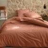 FLORE - Linge De Lit Uni En Percale De Coton - Brun Rustrel -Doublures De Lit Soldes 2024 HOUSSE DE COUETTE FLORE 27390085 A 1