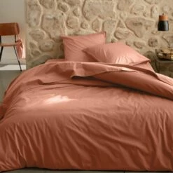 FLORE - Linge De Lit Uni En Percale De Coton - Brun Rustrel
