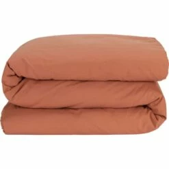 FLORE - Housse De Couette En Percale De Coton - Brun Rustrel 240x220cm