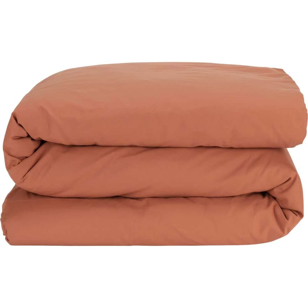 FLORE - Housse De Couette En Percale De Coton - Brun Rustrel 240x220cm 3 FLORE - Housse De Couette En Percale De Coton - Brun Rustrel 240x220cm