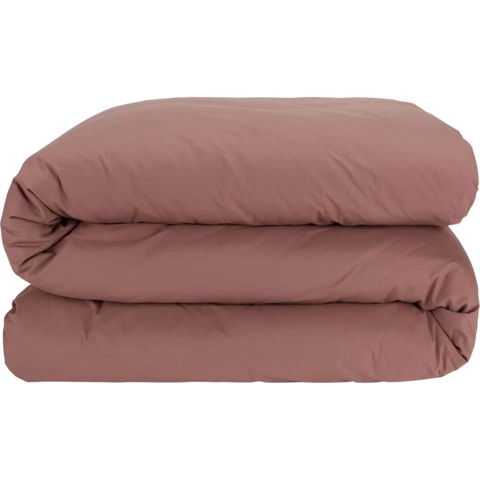 FLORE - Housse De Couette En Percale De Coton - Brun Rhassoul 240x220cm 3 FLORE - Housse De Couette En Percale De Coton - Brun Rhassoul 240x220cm