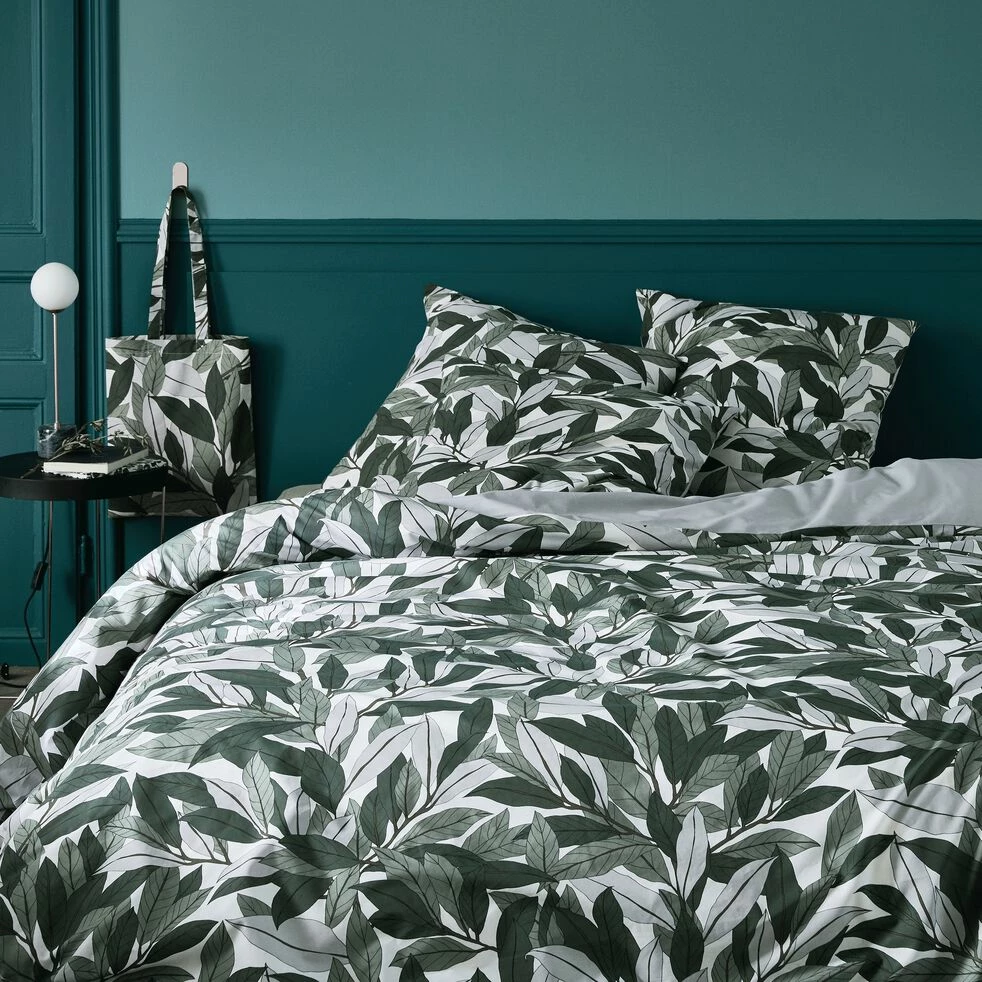SARA - Linge De Lit En Coton - Motifs Laurier 3 SARA - Linge De Lit En Coton - Motifs Laurier