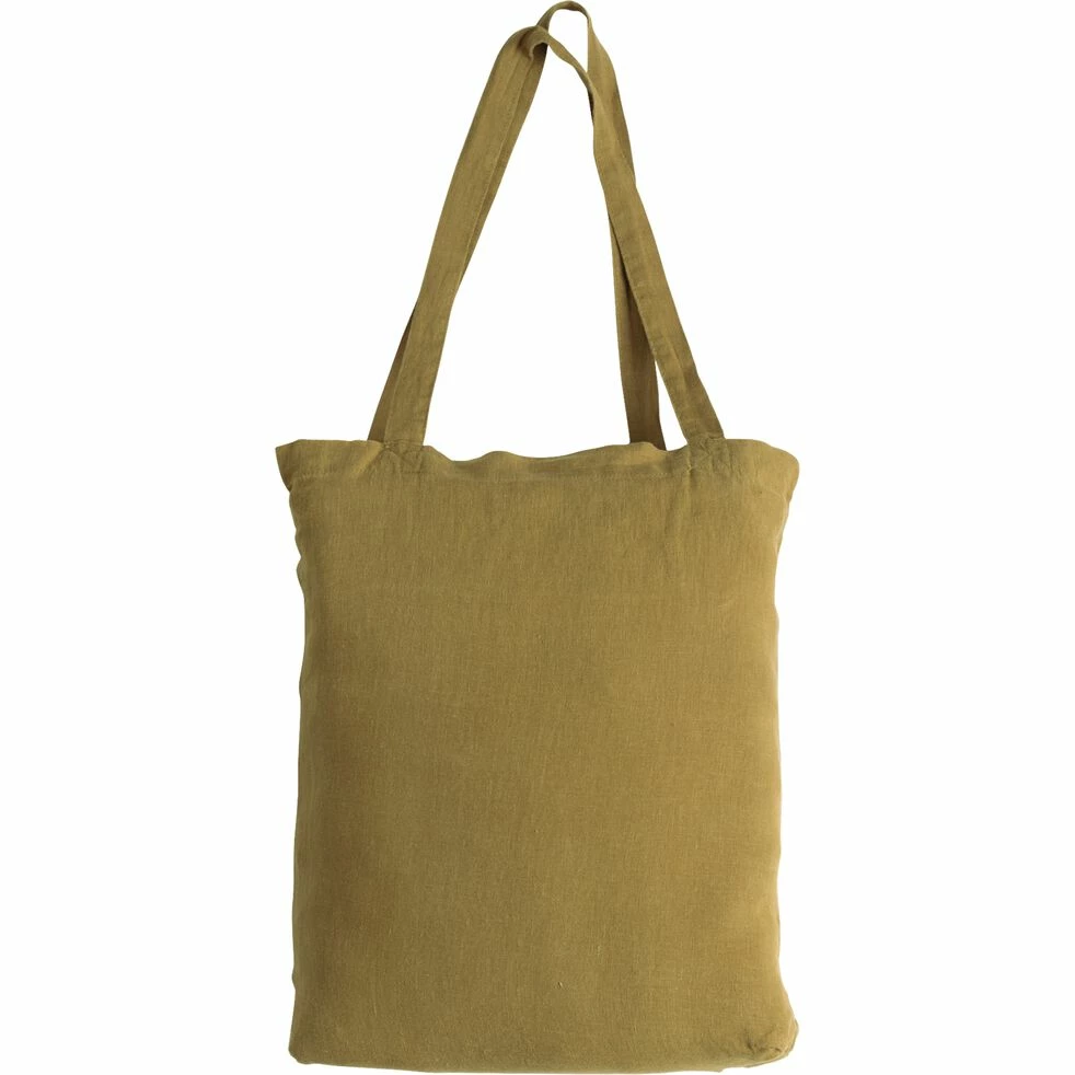 VENCE - Linge De Lit Uni En Lin Lavé - Jaune Alep 5 VENCE - Linge De Lit Uni En Lin Lavé - Jaune Alep – Image 3