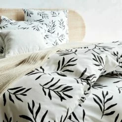 ALOYSE - Housse De Couette 240x220cm Et 2 Taies D'oreiller 63x63cm En Coton - Motifs Branches D'aloyse -Doublures De Lit Soldes 2024 Housse de couette 2 Taies ALOYSE 27018606 A 1