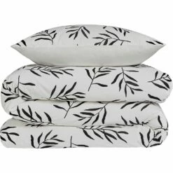 ALOYSE - Housse De Couette 240x220cm Et 2 Taies D'oreiller 63x63cm En Coton - Motifs Branches D'aloyse