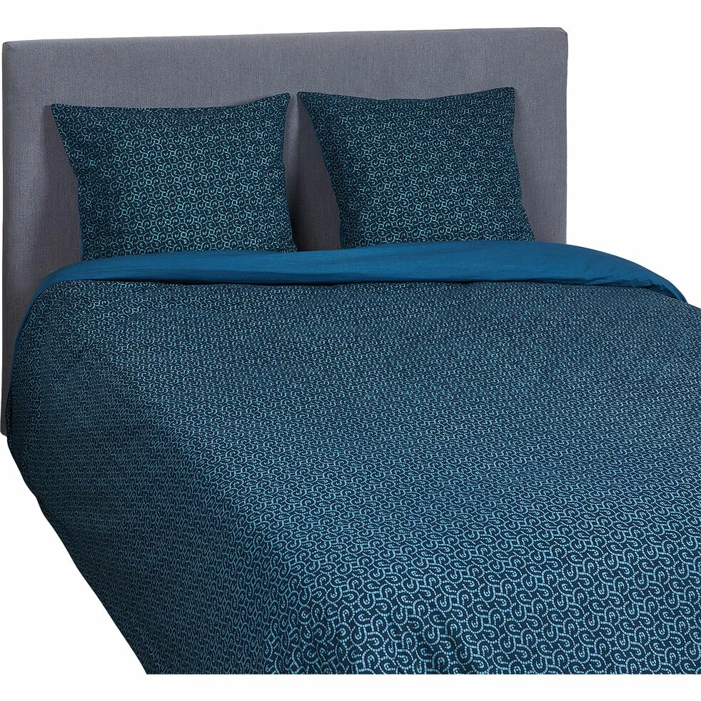 MOSAIQUE - Housse De Couette 240x220cm Et 2 Taies D'oreiller 63x63cm En Coton - Motifs Mosaïque 10 MOSAIQUE - Housse De Couette 240x220cm Et 2 Taies D'oreiller 63x63cm En Coton - Motifs Mosaïque – Image 8