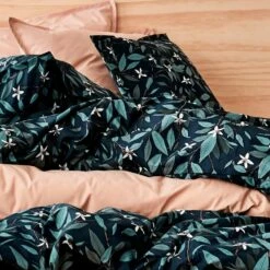 AZALEE - Housse De Couette En Percale De Coton - Motifs Fleurs D'oranger 240x220cm -Doublures De Lit Soldes 2024 Housse de couette 240x220 AZALEE 26742960 A 1