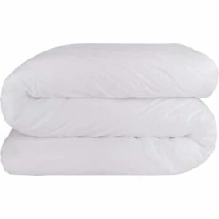 FLORE - Housse De Couette En Percale De Coton - Blanc 240x220cm