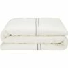 GALLIA - Housse De Couette Brodée En Coton - Blanc 240x220cm -Doublures De Lit Soldes 2024 Housse de couette 240x220 GALLIA 26795881 F 1