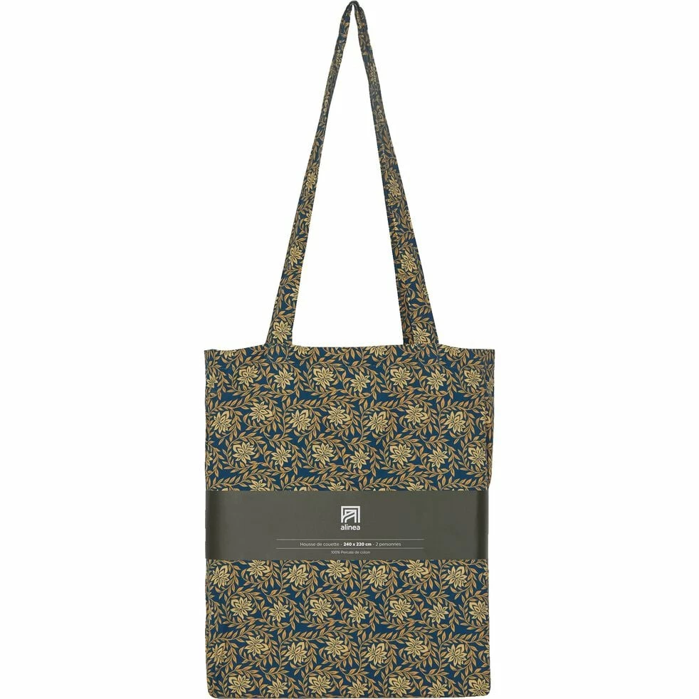 LIVIA - Housse De Couette En Percale De Coton - Bleu Figuerolles 260x240cm 4 LIVIA - Housse De Couette En Percale De Coton - Bleu Figuerolles 260x240cm – Image 2