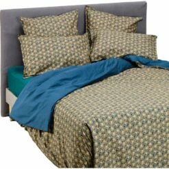 LIVIA - Housse De Couette En Percale De Coton - Bleu Figuerolles 260x240cm 10 LIVIA - Housse De Couette En Percale De Coton - Bleu Figuerolles 260x240cm -Doublures De Lit Soldes 2024 Housse de couette 260x240 LIVIA 26742908 G 1