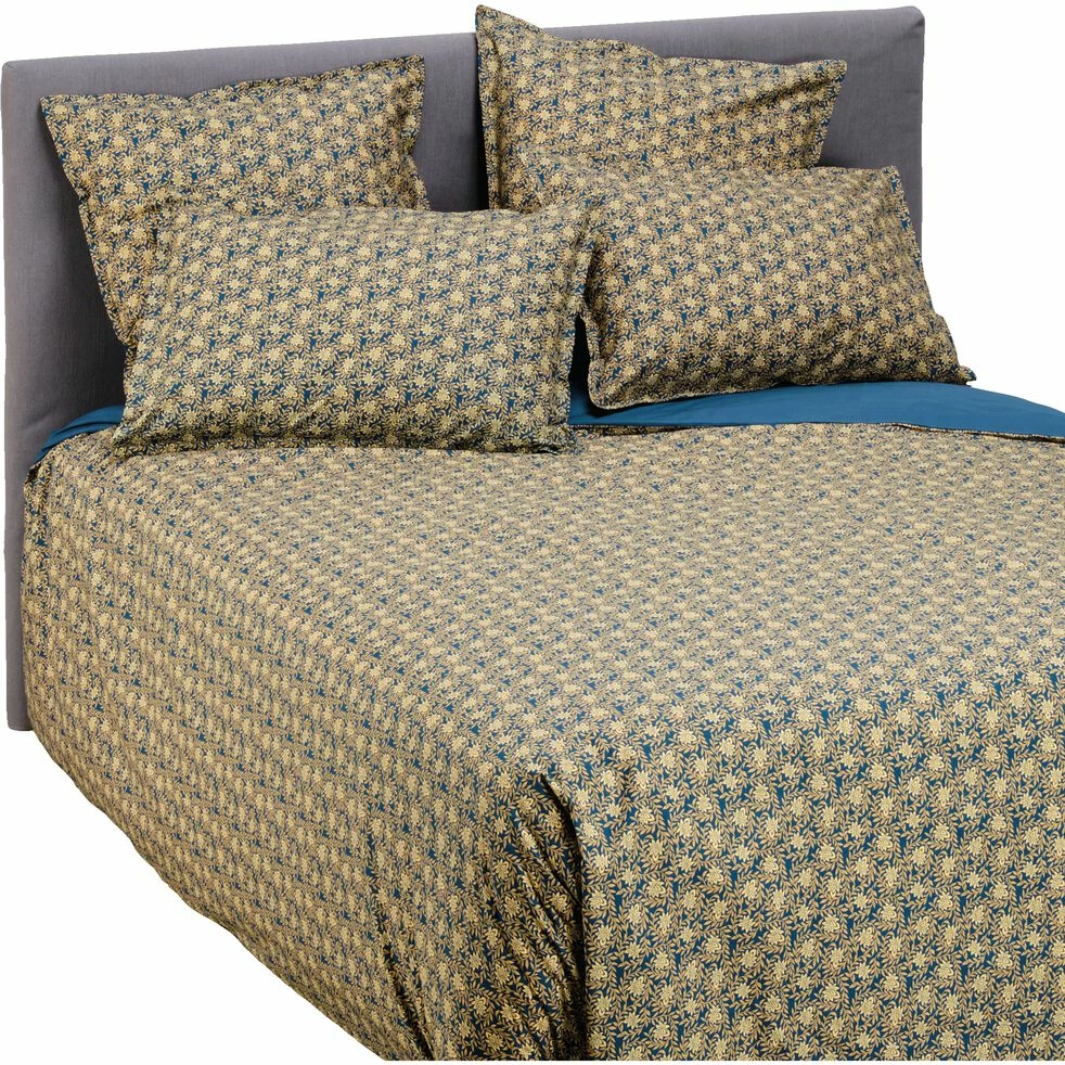 LIVIA - Housse De Couette En Percale De Coton - Bleu Figuerolles 260x240cm 7 LIVIA - Housse De Couette En Percale De Coton - Bleu Figuerolles 260x240cm – Image 5