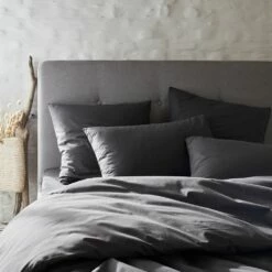 CALANQUES - Housse De Couette En Coton - Gris Ardoise 140x200cm -Doublures De Lit Soldes 2024 Housse de couette CALANQUES 27360507 A 1