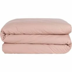 FLORE - Housse De Couette En Percale De Coton - Rose Salina 260x240cm