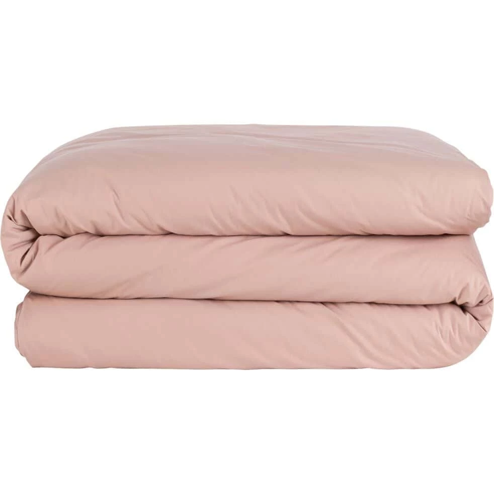 FLORE - Housse De Couette En Percale De Coton - Rose Salina 260x240cm 3 FLORE - Housse De Couette En Percale De Coton - Rose Salina 260x240cm