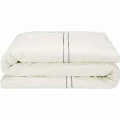 GALLIA - Housse De Couette Brodée En Coton - Blanc 240x220cm -Doublures De Lit Soldes 2024 Housse de couette GALLIA 26795881 F 1