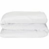 KISSOS - Housse De Couette 260x240cm Et 2 Taies D'oreiller 63x63cm En Percale De Coton - Blanc