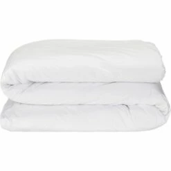 KISSOS - Housse De Couette 260x240cm Et 2 Taies D'oreiller 63x63cm En Percale De Coton - Blanc