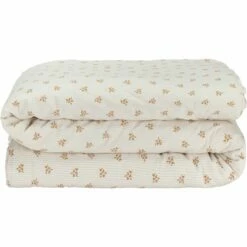 MOUCHOIR - Housse De Couette En Lin Et Coton Motif Argan - Jaune 240x220cm