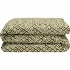 QAR - Housse De Couette En Percale De Coton 240x220cm - Brun