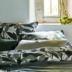 SARA - Housse De Couette En Coton - Motifs Laurier 240x220cm -Doublures De Lit Soldes 2024 Housse de couette SARA 26488080 A 1
