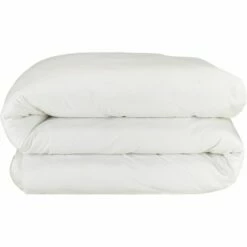 SATINE - Housse De Couette En Satin Lavé 240x220cm - Blanc Ventoux