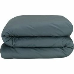 SATINE - Housse De Couette En Satin Lavé 240x220cm - Bleu Orage